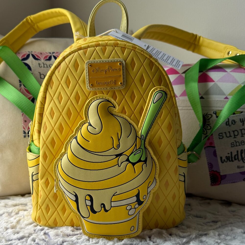 DISNEY PARKS - Loungefly DISNEY EATS Yellow Dole Whip Mini Backpack